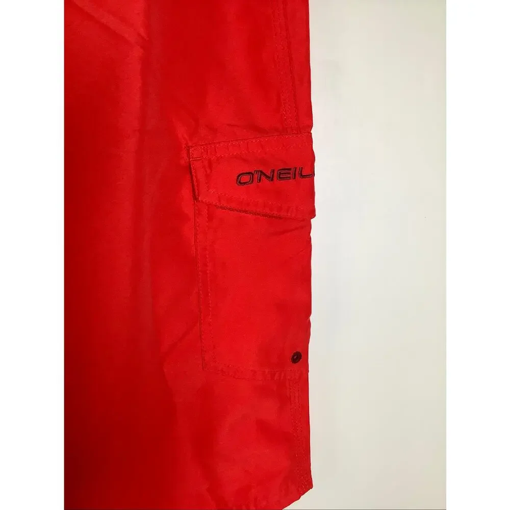 O'Neill Men's 31 Red Santa Cruz Solid 2.0 Swim Beach Surf Boardshorts C3-1